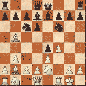 Game position after 7...e4