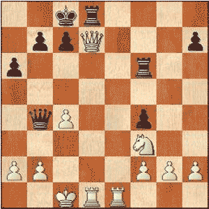 Game position after 23.Qxd7+!!